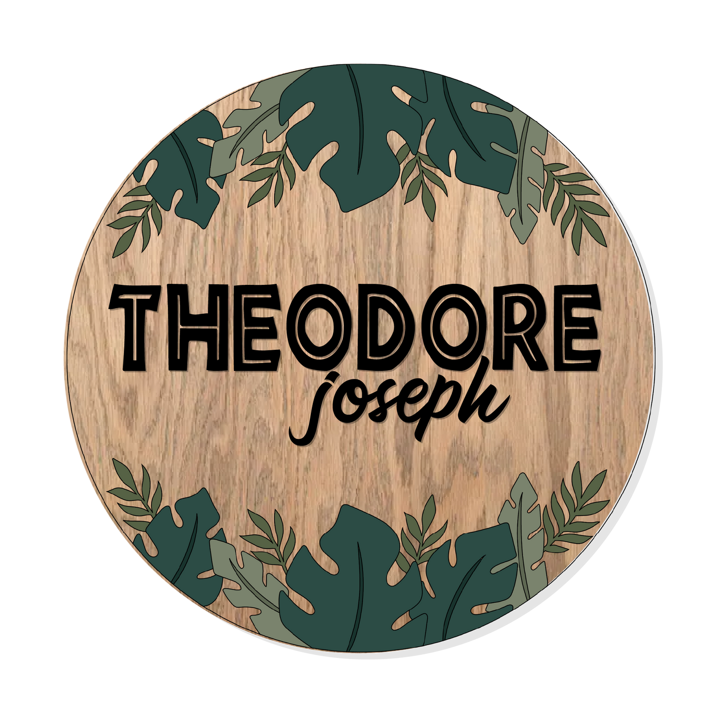 Bodhi Border | Round | Jungle Leaves