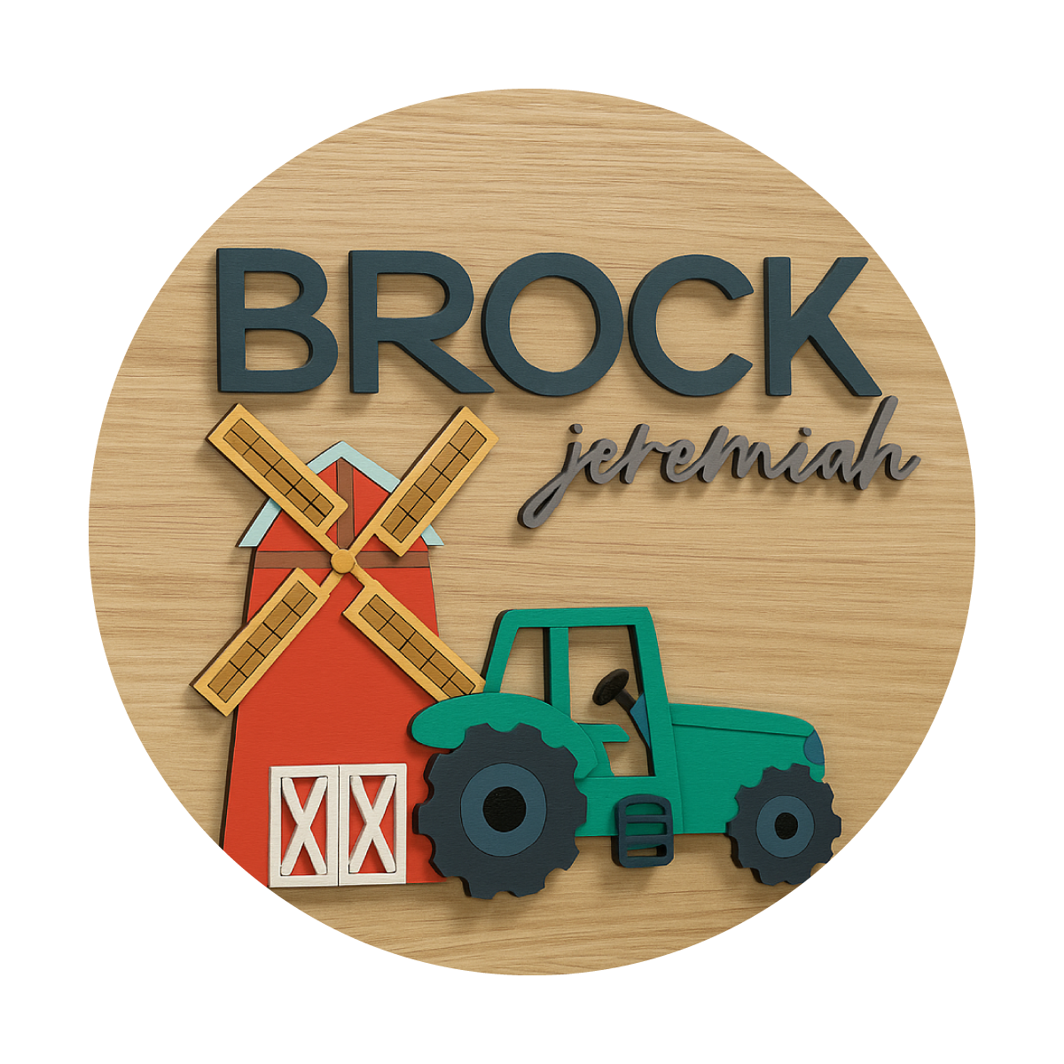 Brock | 3D Wood Sign