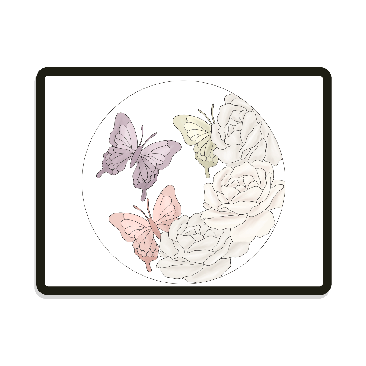 Caroline Round | Butterfly Floral
