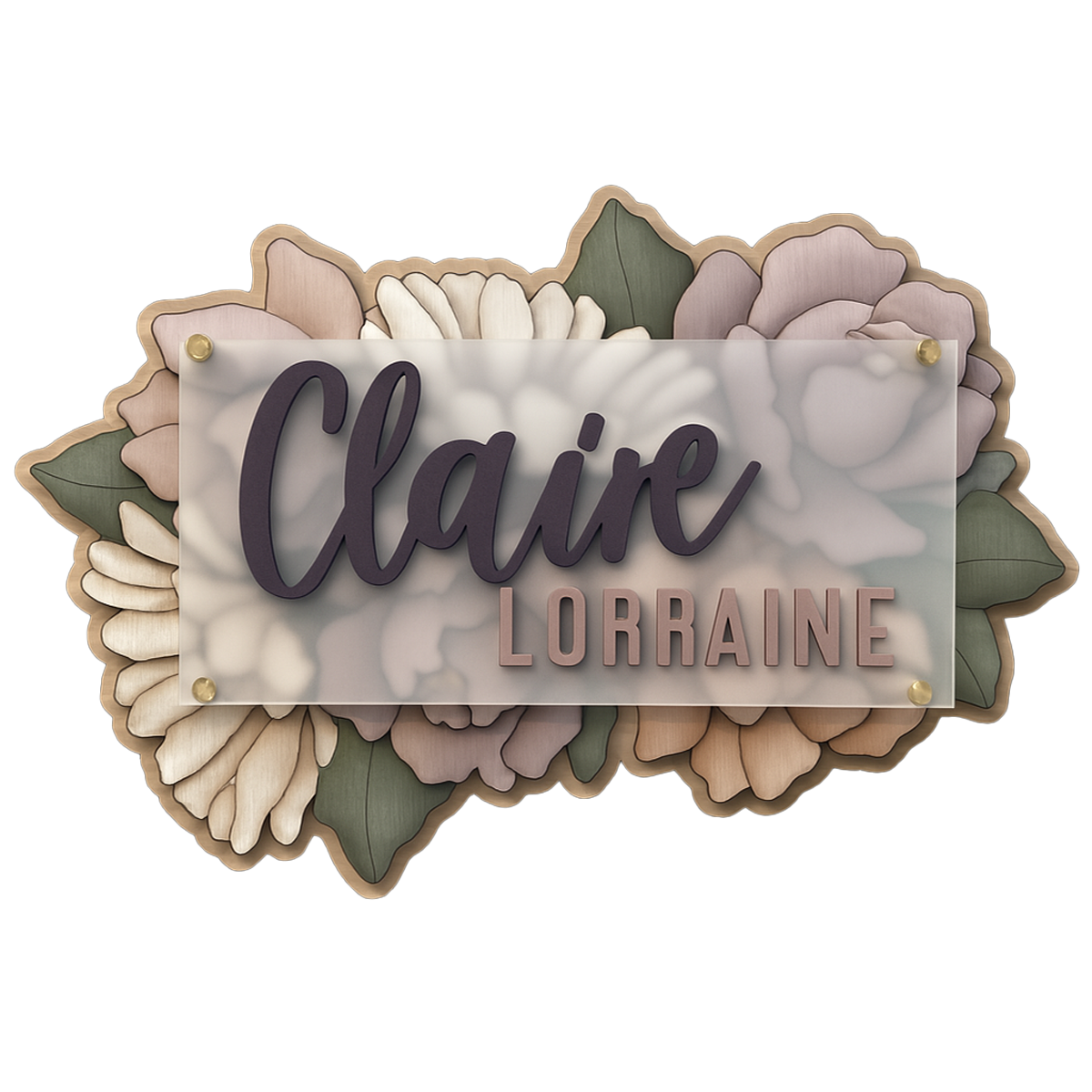 Claire | 3D Wood Sign