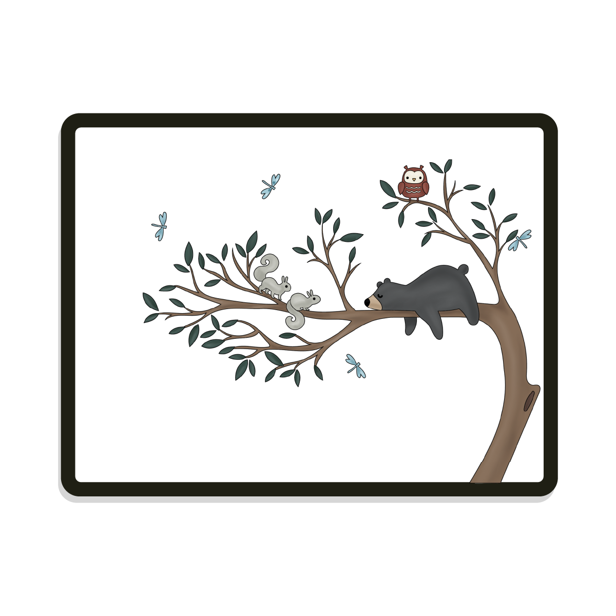 Crew Rectangle | Woodland Animals