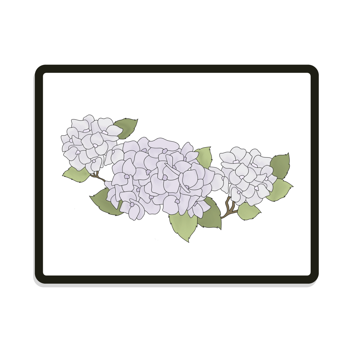 Jolie | Round | Hydrangea Digital SVG Template