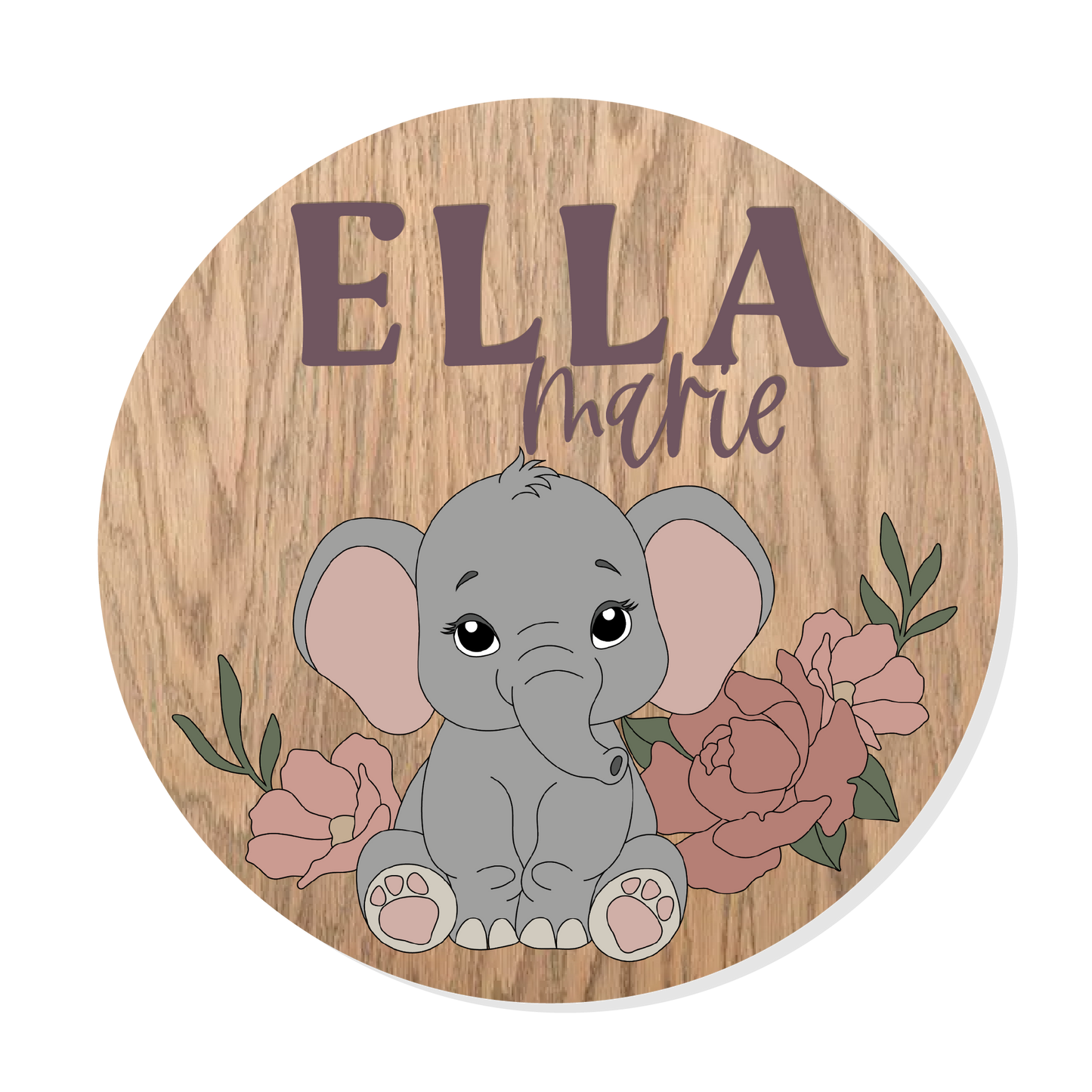 Ella | Round | Floral Elephant
