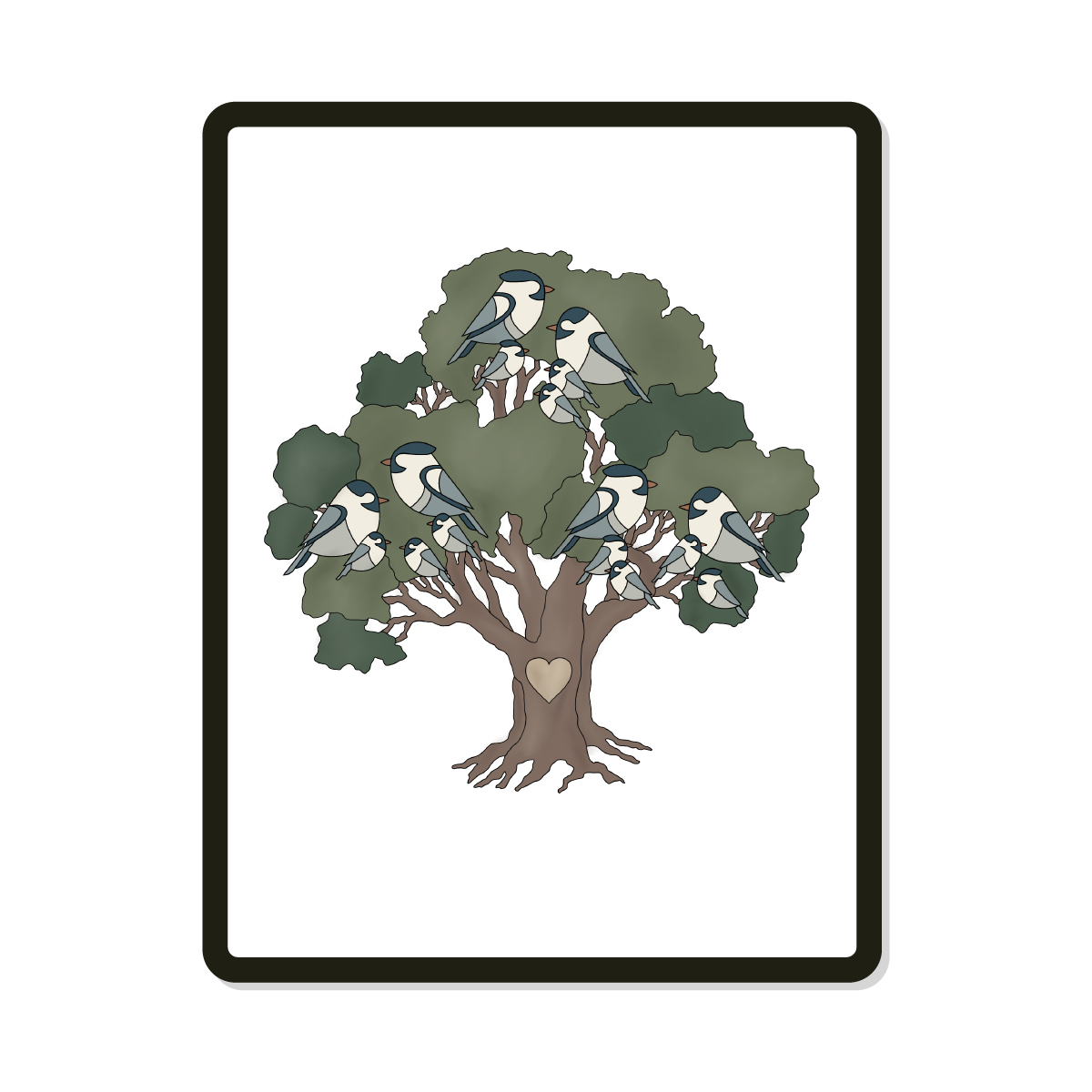 Family Tree Round | With Birds