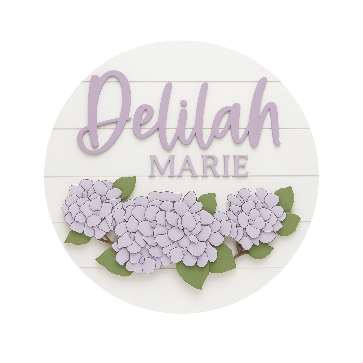 Jolie | Round | 3D Wood Sign