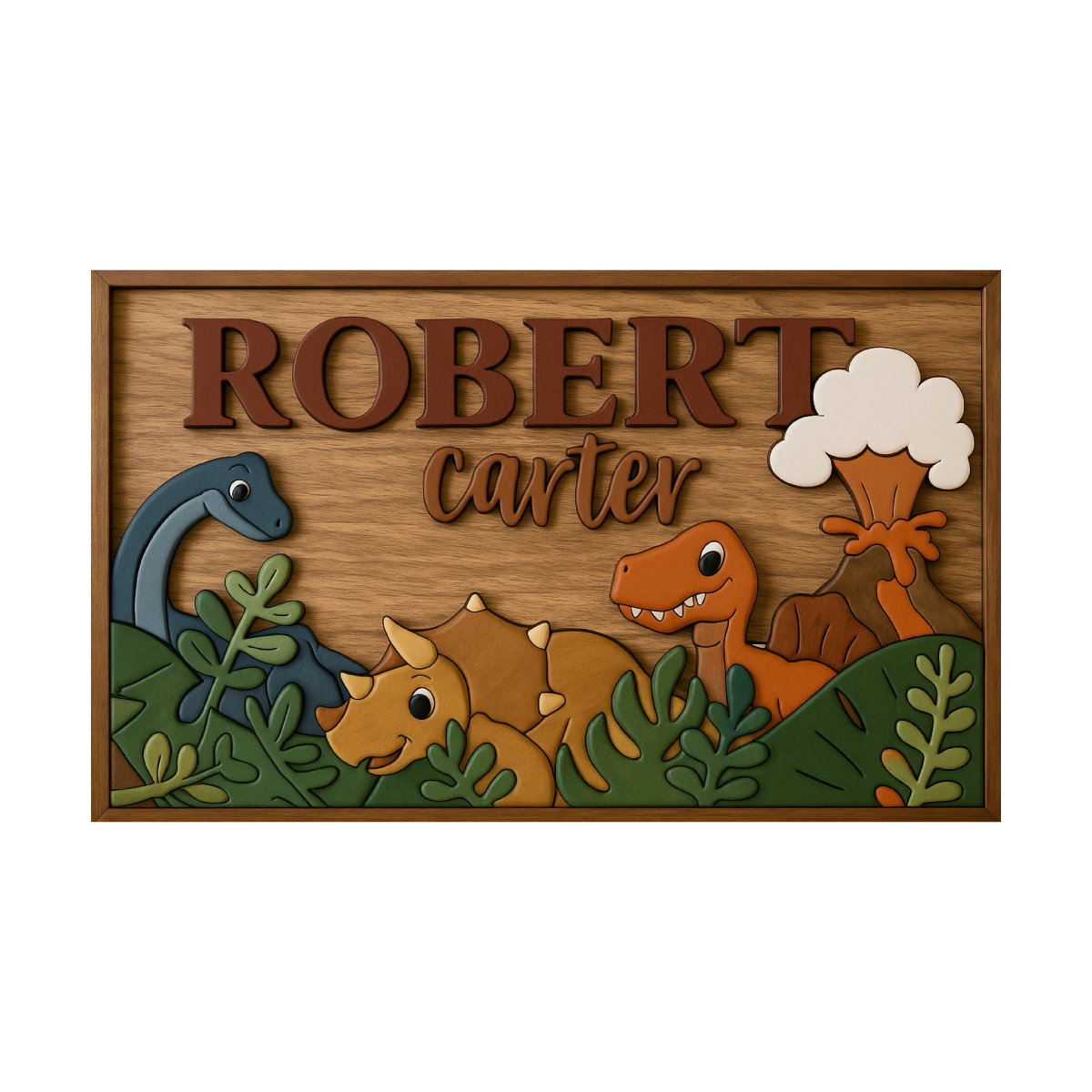 Jurassic | Rectangle | 3D Wood Sign