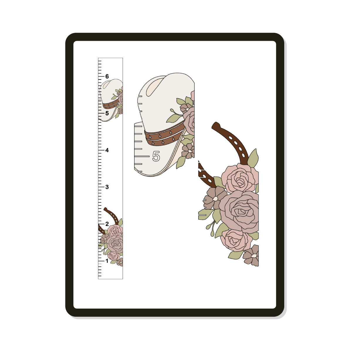 Loretta | Growth Chart | Floral Cowgirl Hat