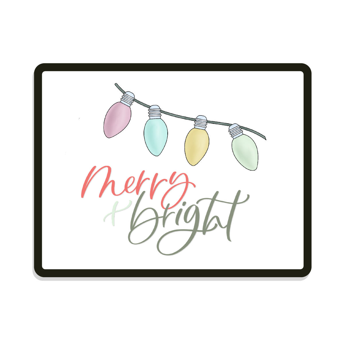 Merry & Bright | Digital SVG Template