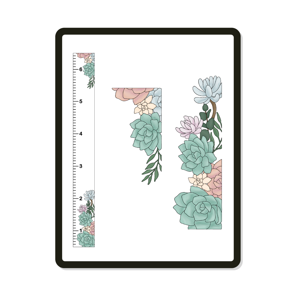 Rita | Growth Chart | Succulent Digital SVG Template