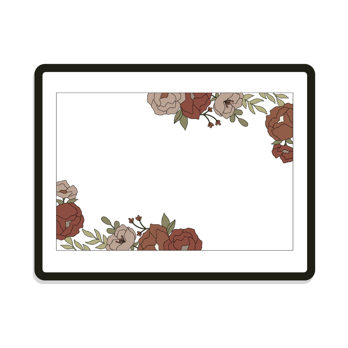 Whitney | Rectangle | Corner Floral