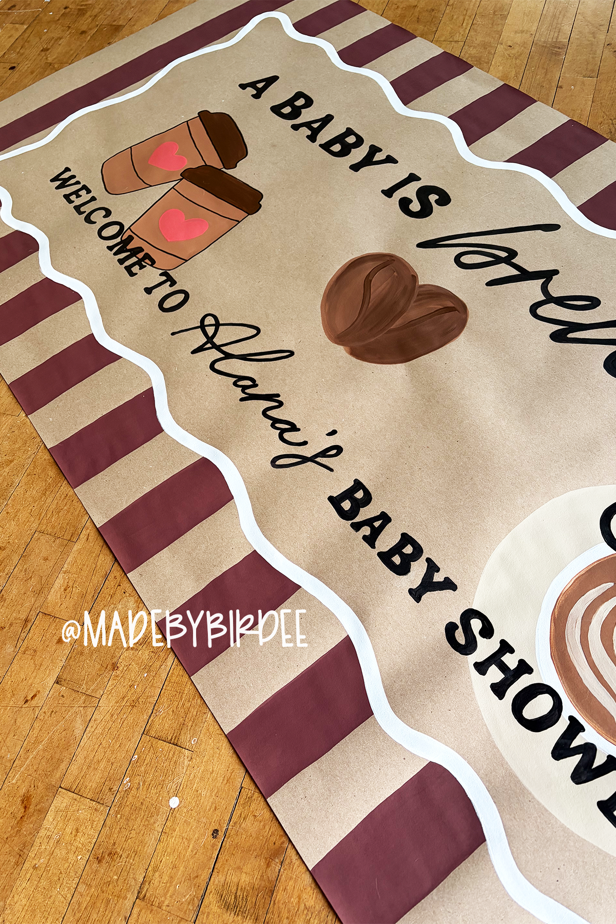 Baby Brewing Coffee Baby Shower Banner