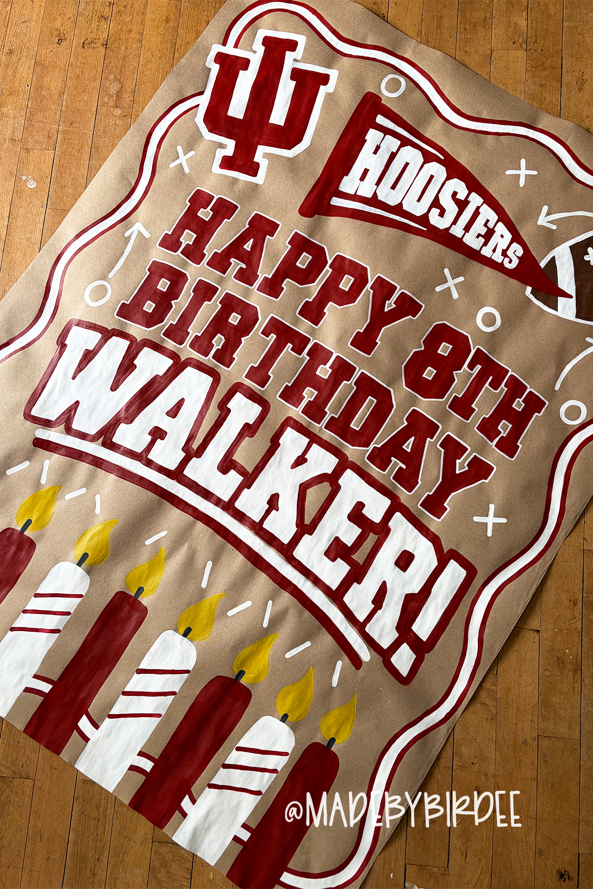 Hoosiers Football Birthday Banner