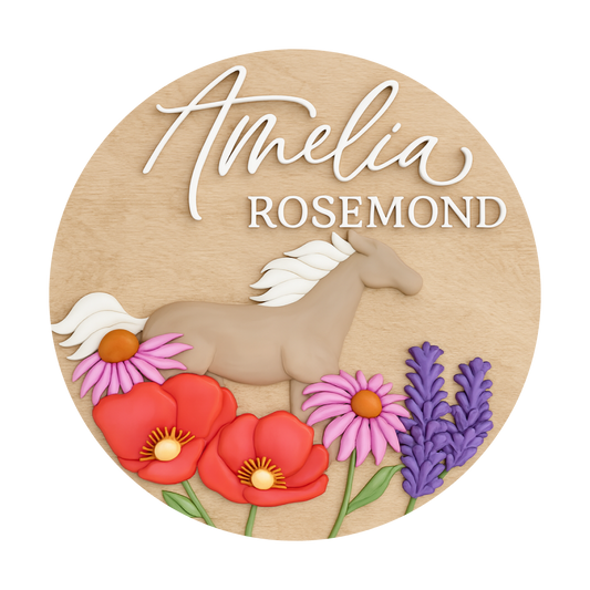 Amelia | 3D Wood Sign