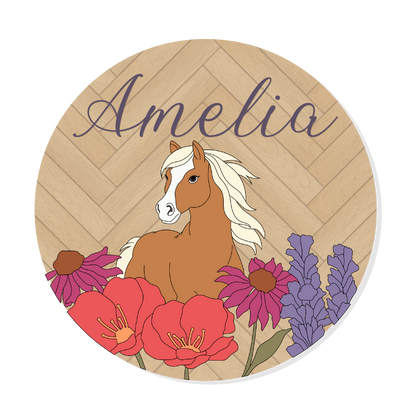 Amelia | Round | Floral Horse