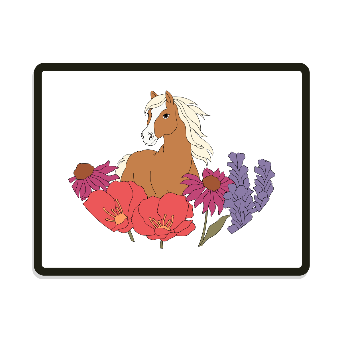 Amelia | Round | Floral Horse