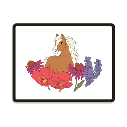 Amelia | Round | Floral Horse