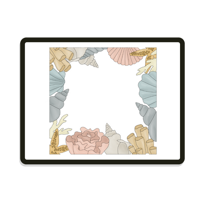 Anchor | Square | Sea Shell Border