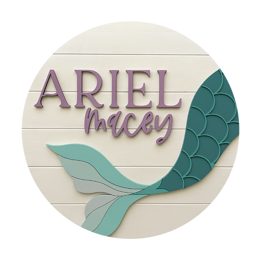 Ariel | 3D Wood Sign