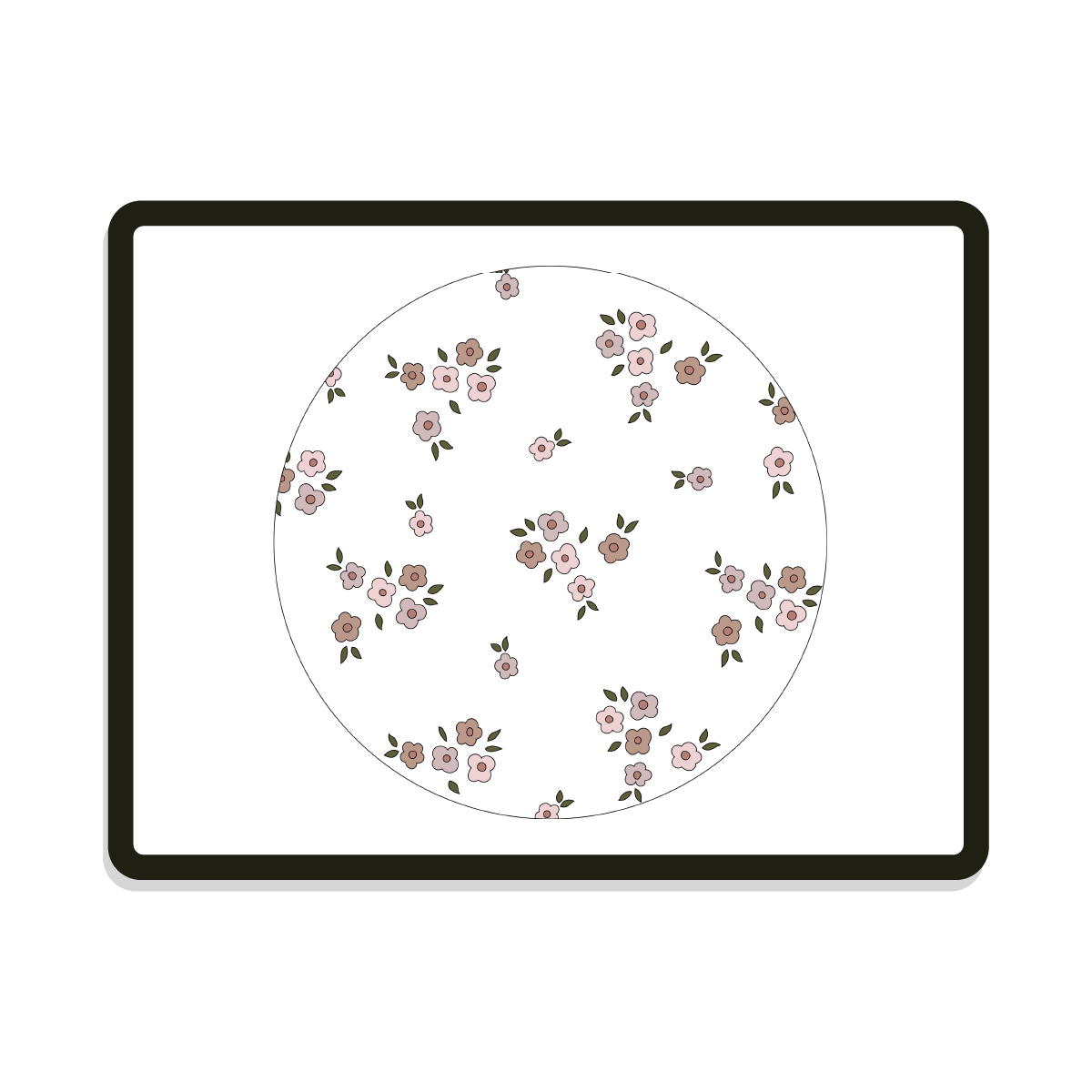 Audrey | Round | Floral Pattern