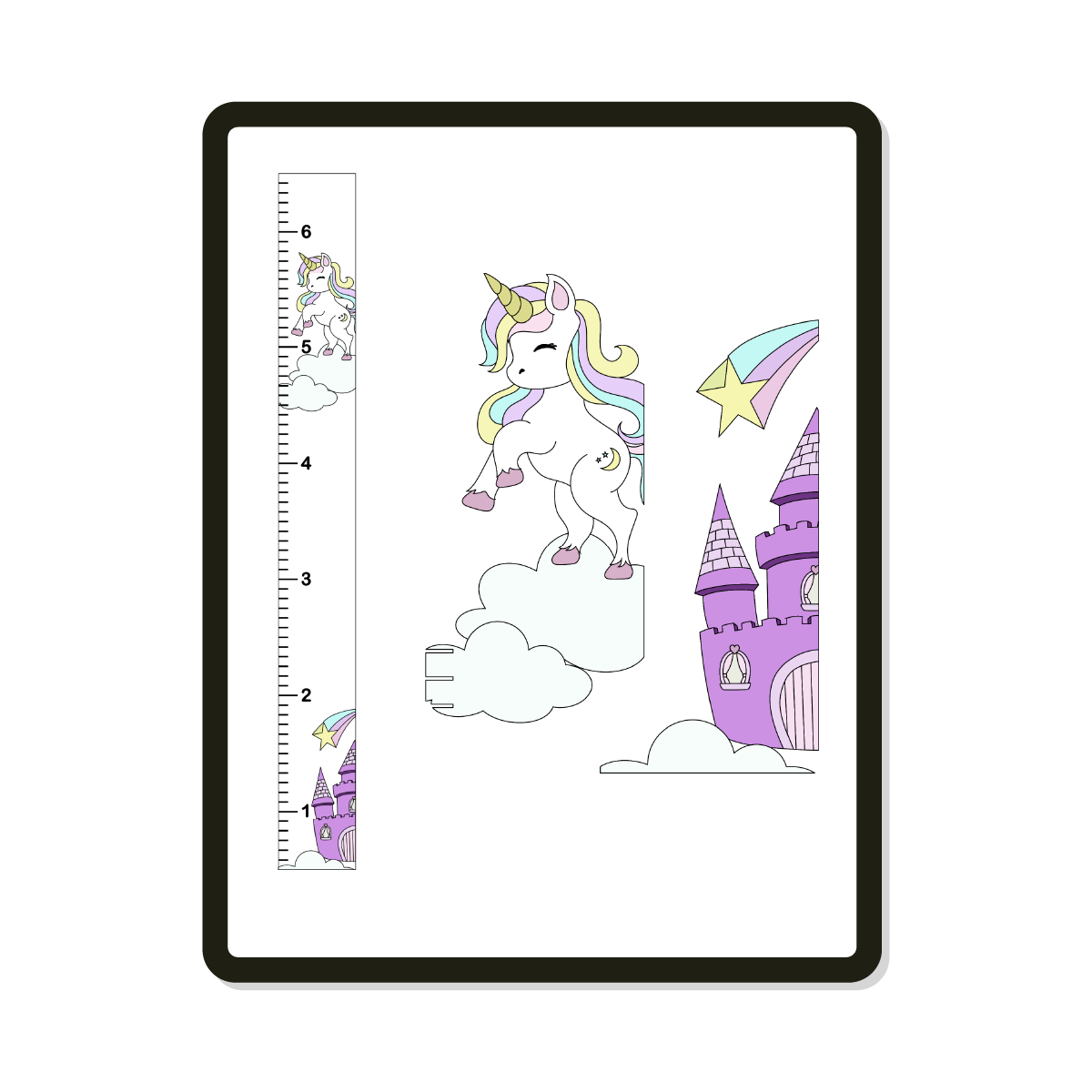 Aurora Growth Chart | Unicorn Digital SVG Template