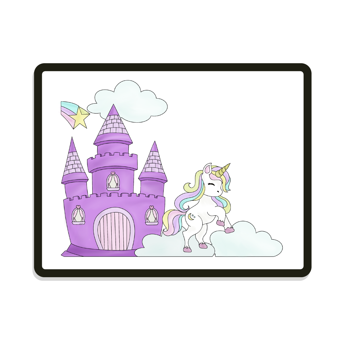 Aurora Rectangle | Unicorn Digital SVG Template