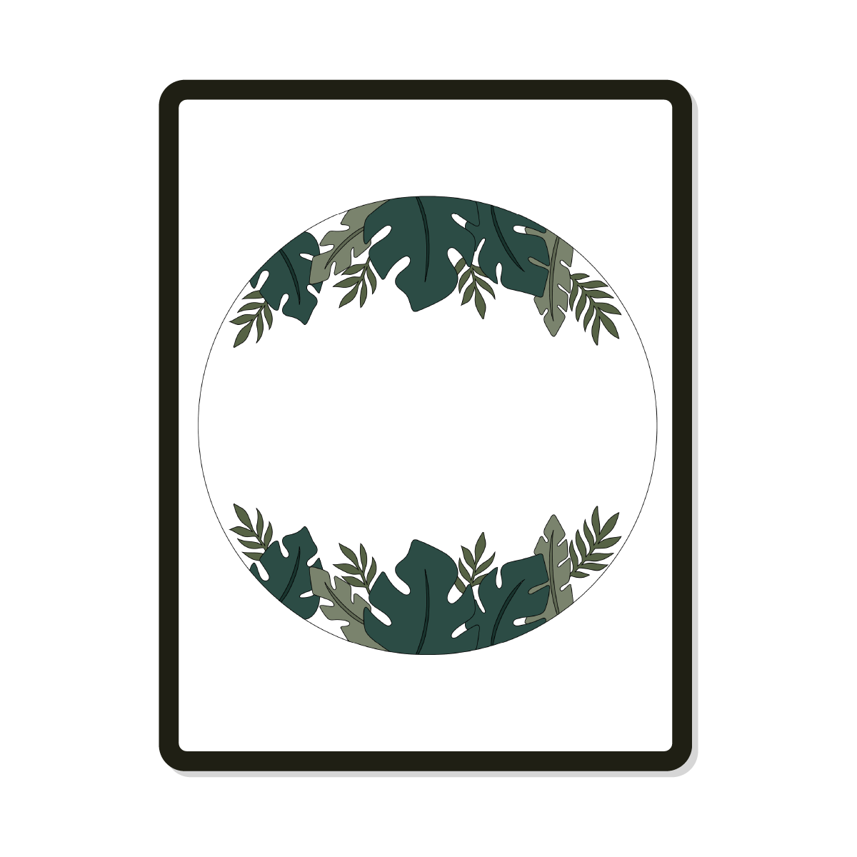Bodhi Border | Round | Jungle Leaves
