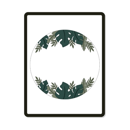 Bodhi Border | Round | Jungle Leaves