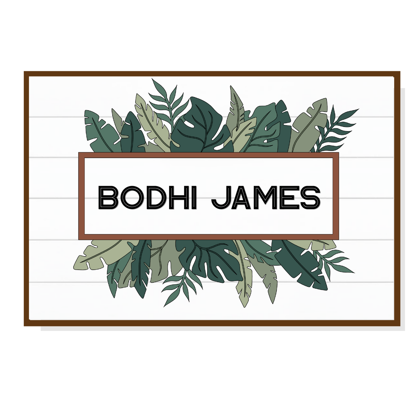 Bodhi | Rectangle | Framed Jungle Leaves