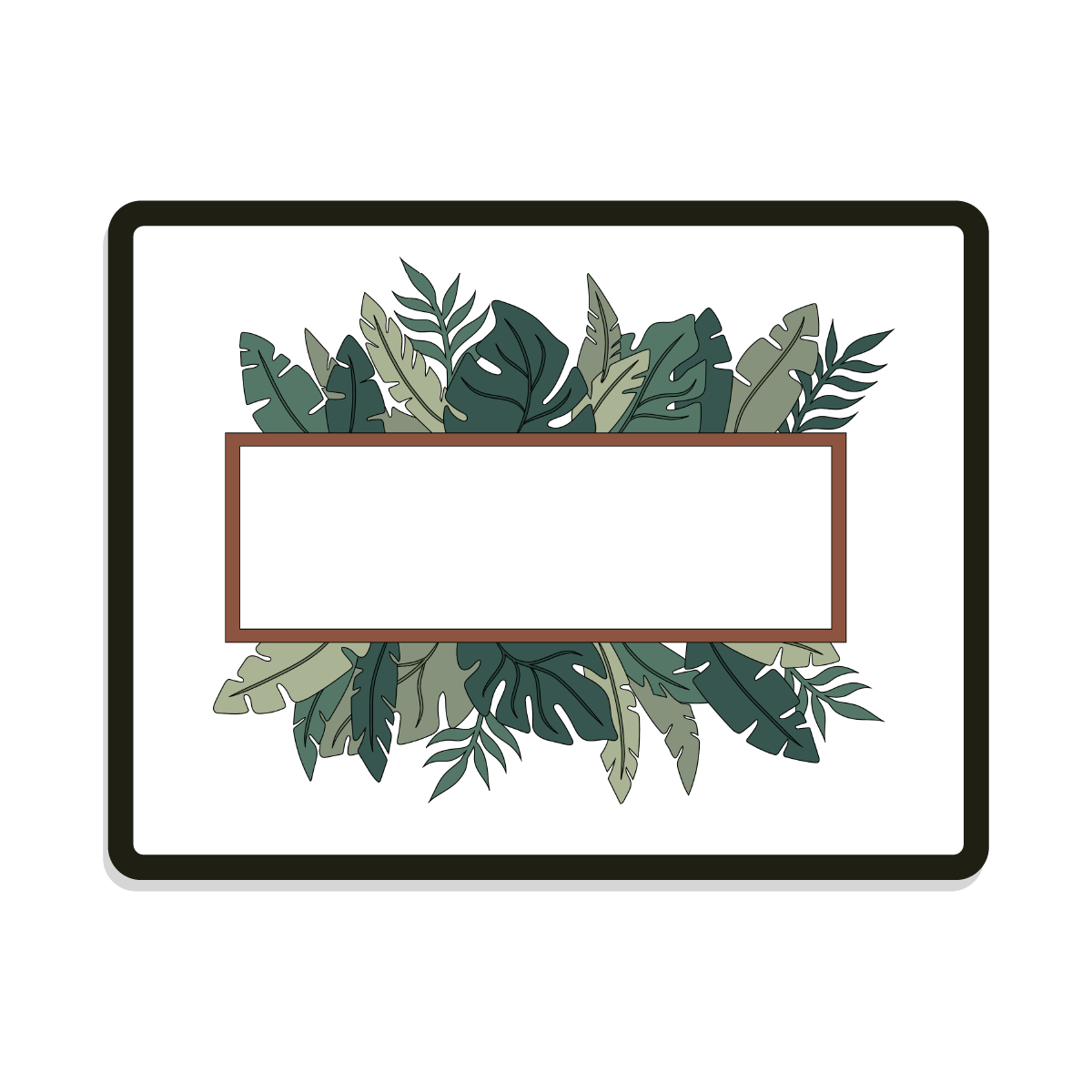 Bodhi | Rectangle | Framed Jungle Leaves