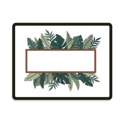 Bodhi | Rectangle | Framed Jungle Leaves