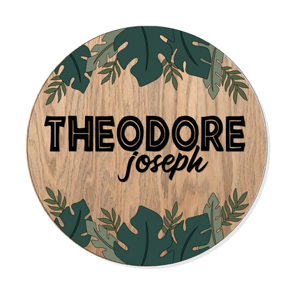 Bodhi Border | Round | Jungle Leaves