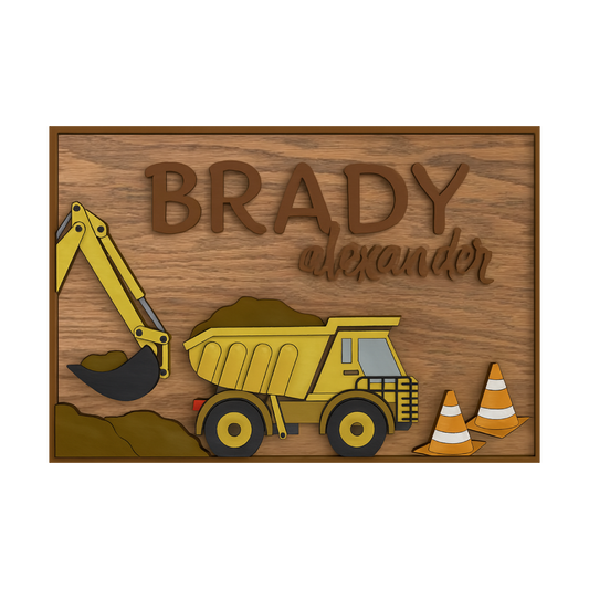 Brady | Rectangle | 3D Wood Sign