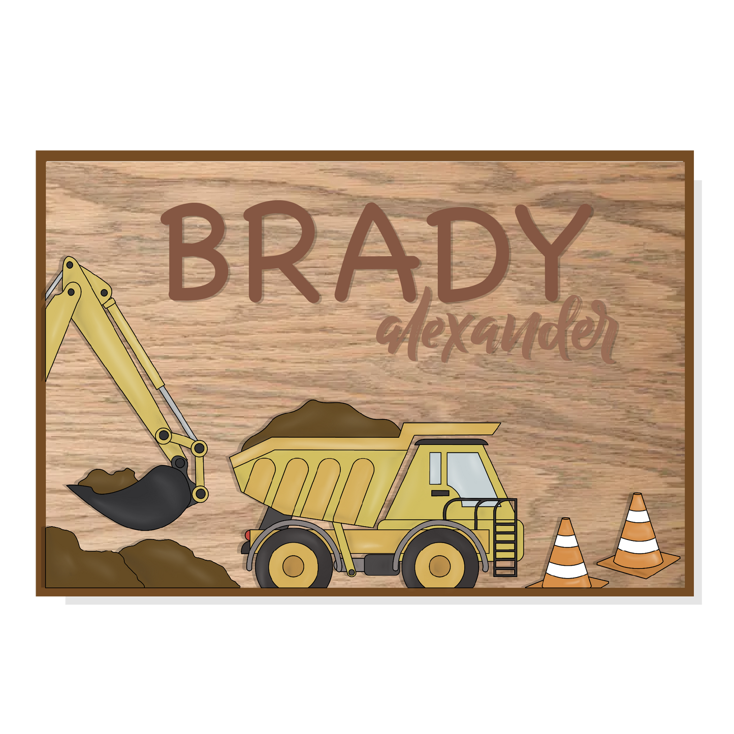 Brady | Rectangle | 3D Wood Sign