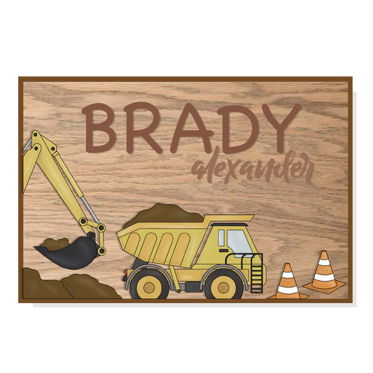 Brady | Rectangle | 3D Wood Sign