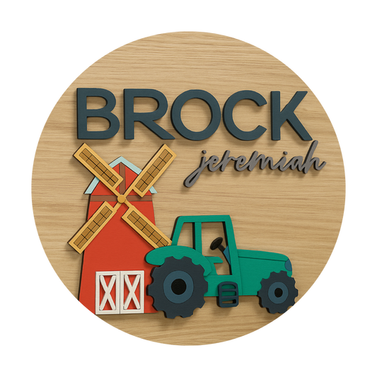 Brock | 3D Wood Sign