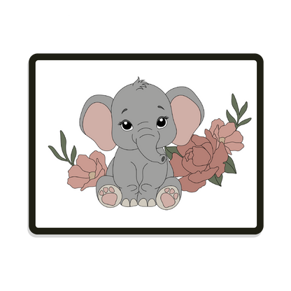 Ella | Round | Floral Elephant