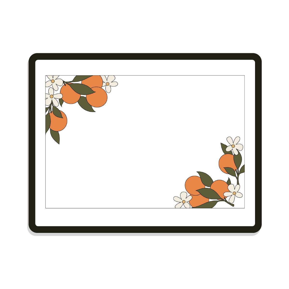 Flordia | Rectangle | Citrus Orange