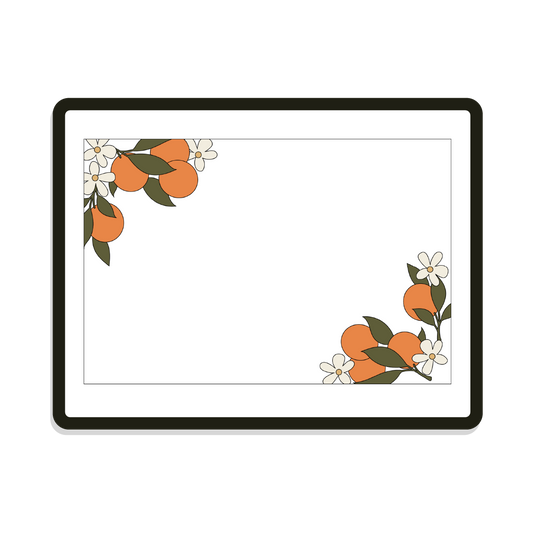 Flordia | Rectangle | Citrus Orange