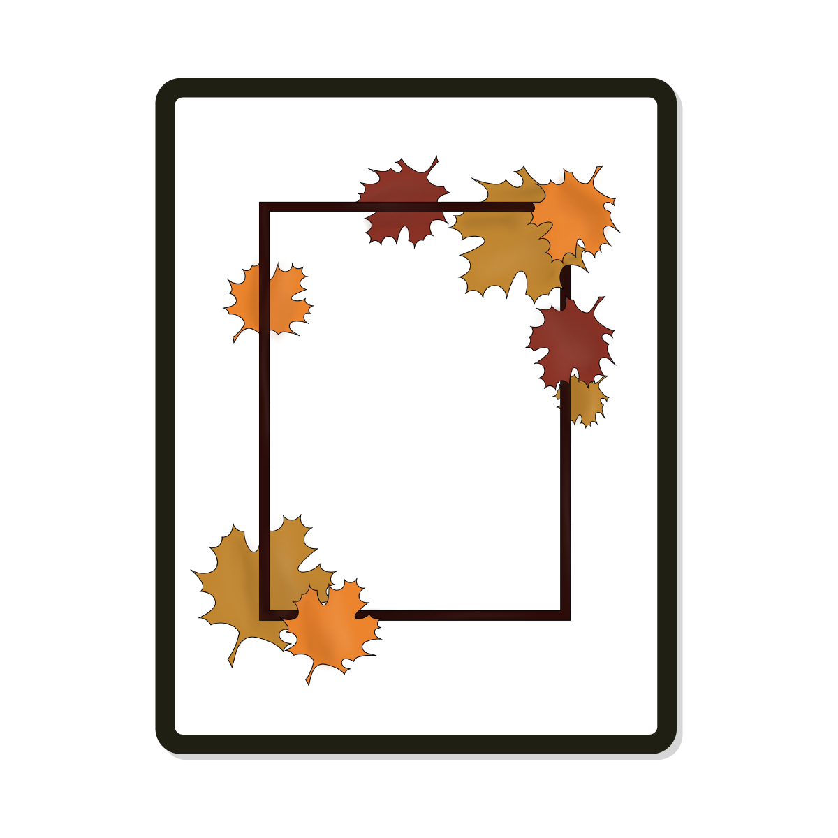 Fall Color Rectangle Frame Svg Foliage Rectangle | Autumn Leaves – Hey Birdee