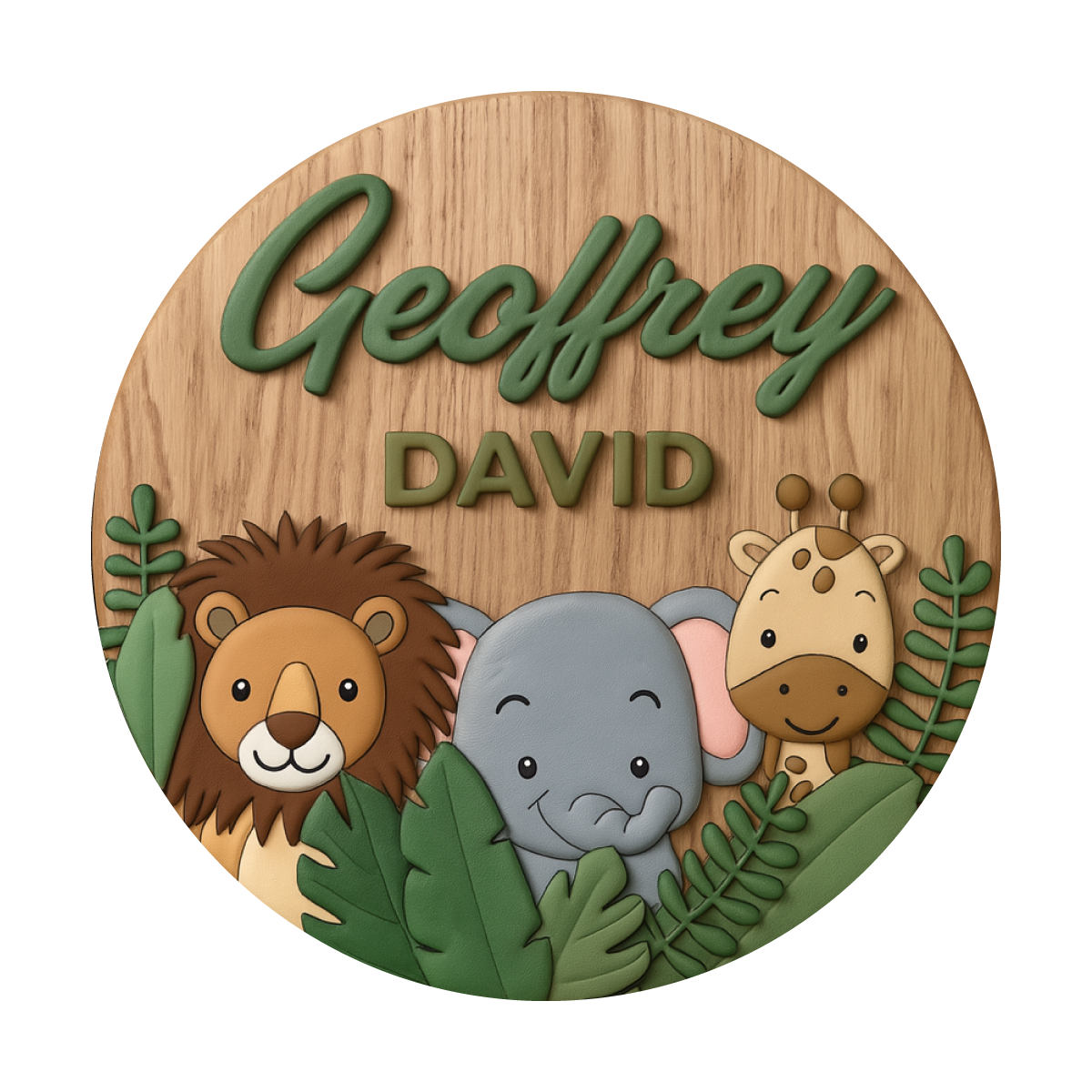 Geoffrey | 3D Wood Sign