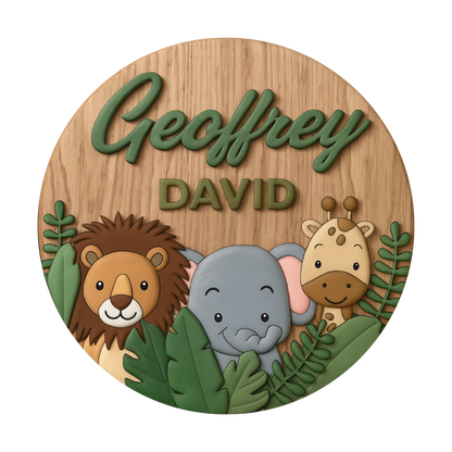 Geoffrey | 3D Wood Sign