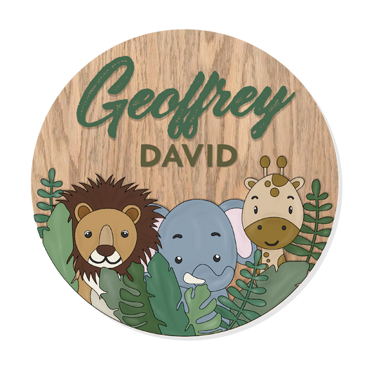 Geoffrey | 3D Wood Sign