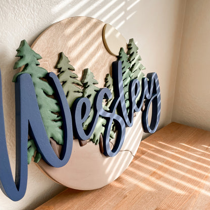 Ash | 3D Wood Sign