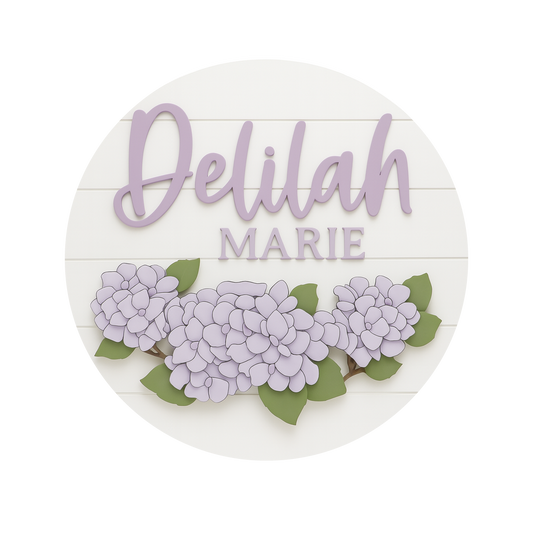 Jolie | Round | 3D Wood Sign