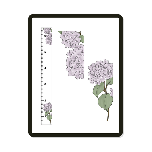 Jolie Growth Chart | Hydrangea Digital SVG Template