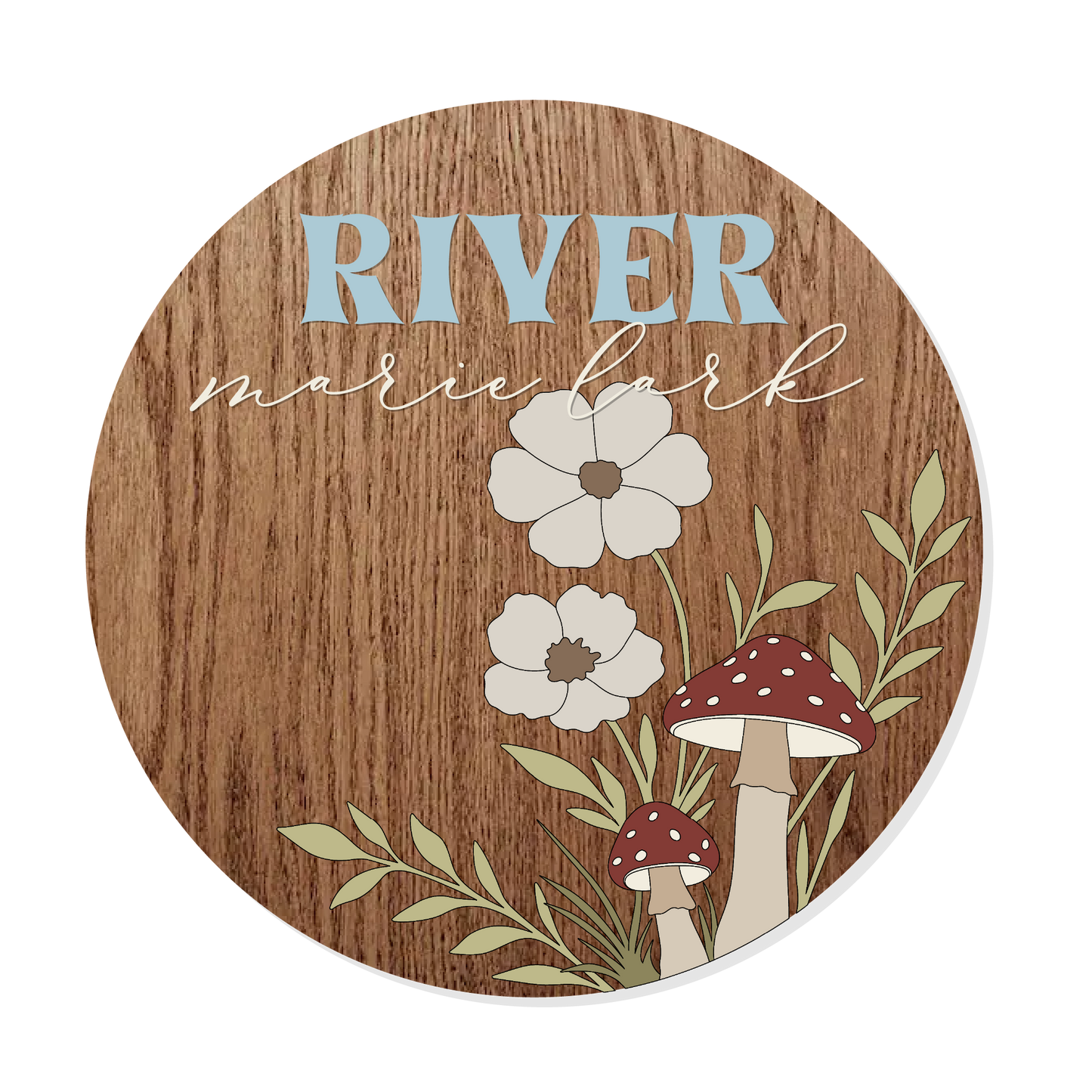 Lark | Round | Floral Mushroom