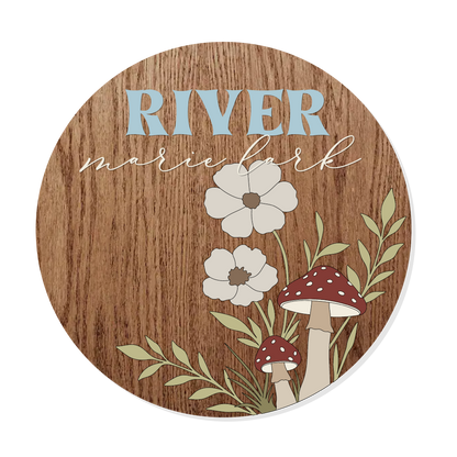 Lark | Round | Floral Mushroom