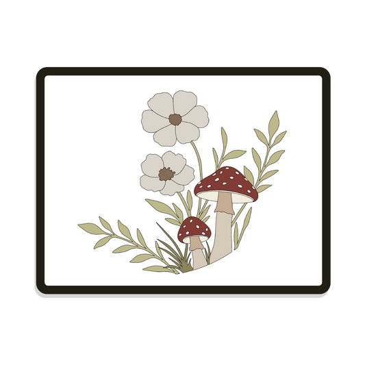 Lark | Round | Floral Mushroom