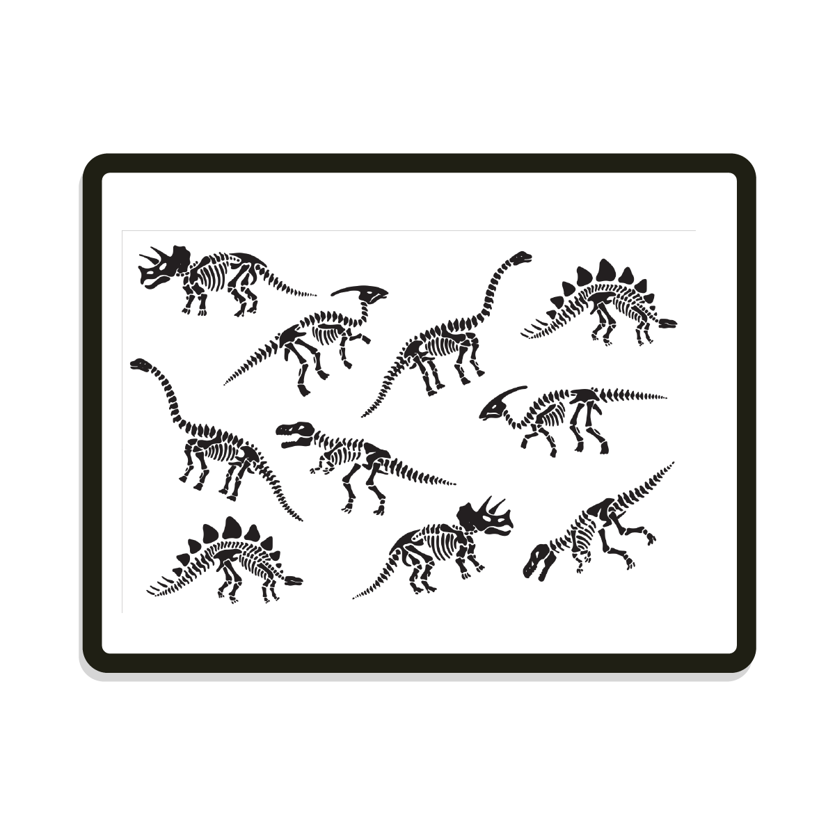 Little Foot | Dinosaur Fossil Rectangle [Engrave Only]