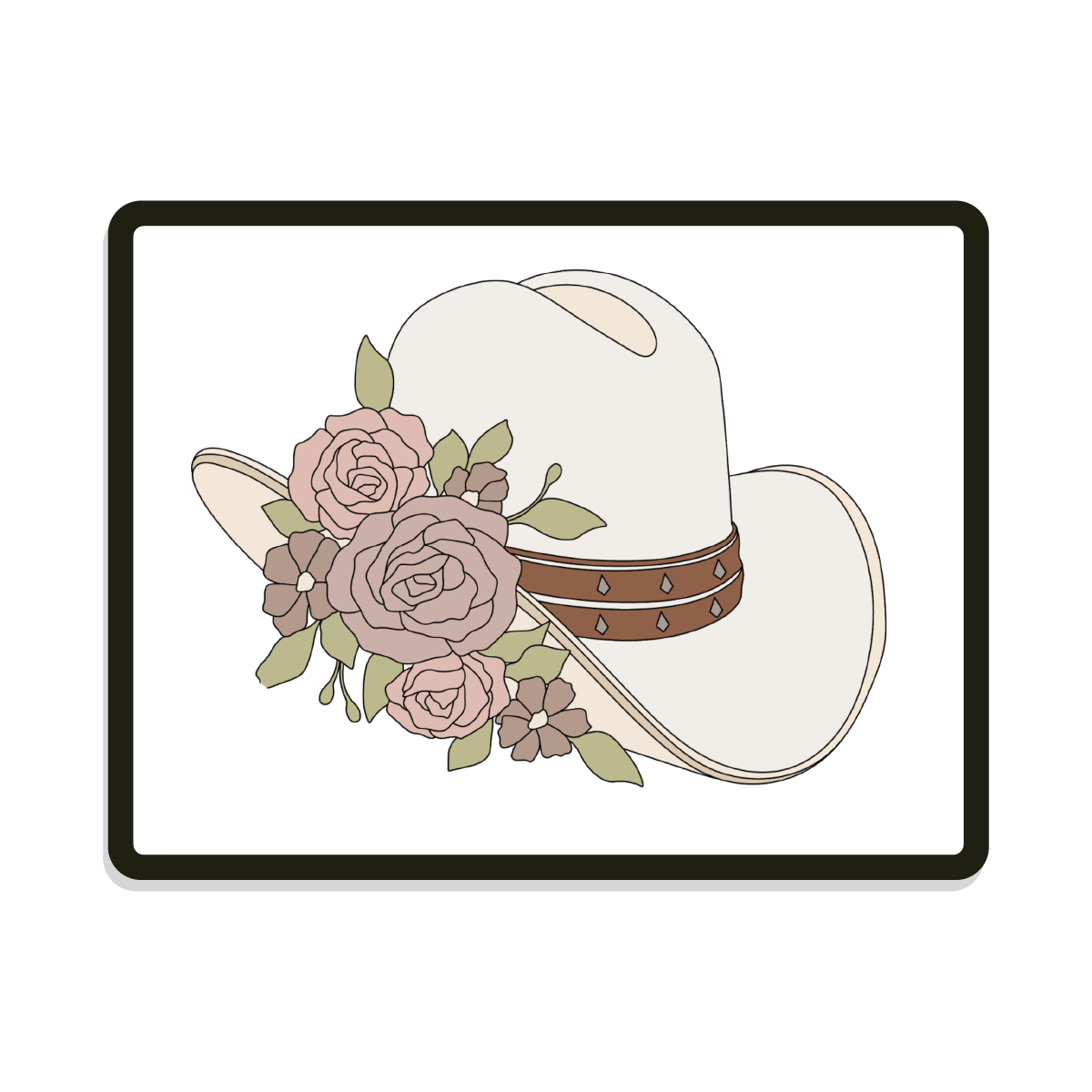 Loretta | Round | Floral Cowgirl Hat